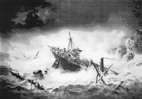 The sinking of the Hannah